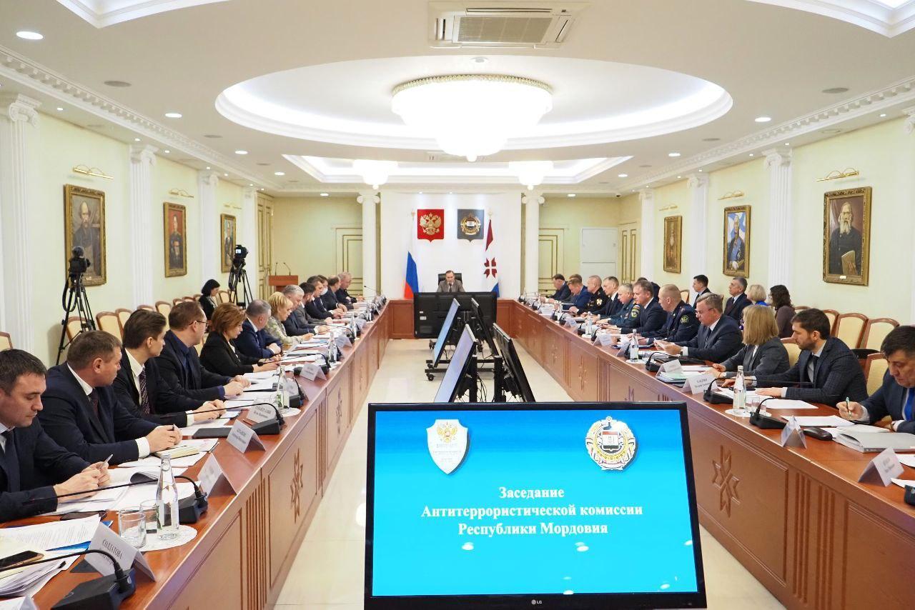 Совместное заседание региональной Антитеррористической комиссии и Оперативного штаба в Республике Мордовия.